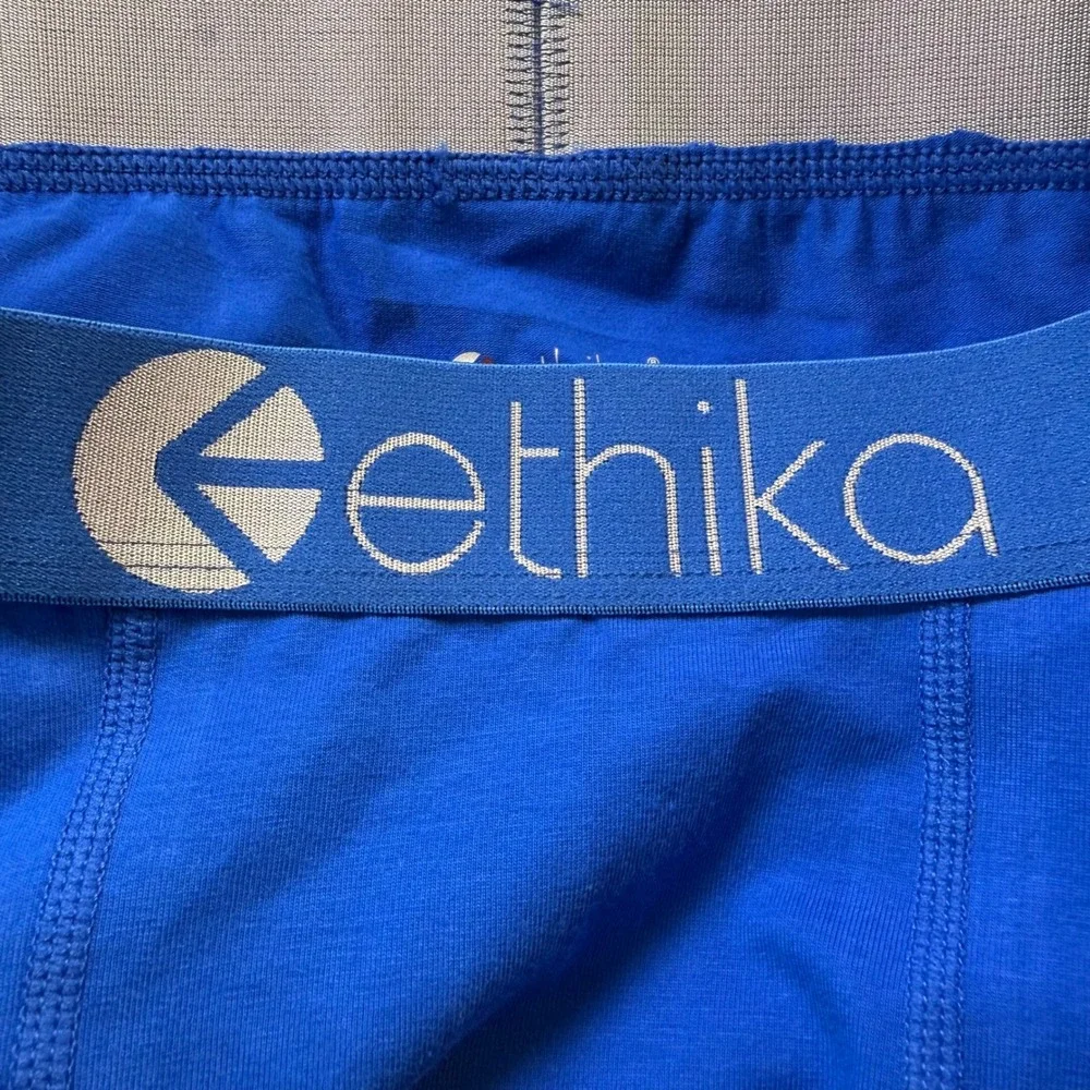 Ethika‎ Mens Staple Boxer Briefs 2-Pack Blue Heather Grey Cotton Blend Size M
